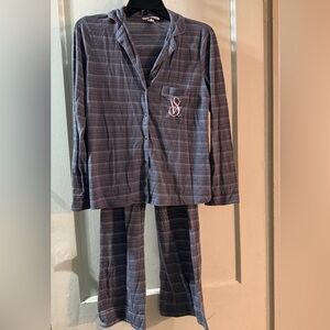 Victoria's Secret Gray Striped Top